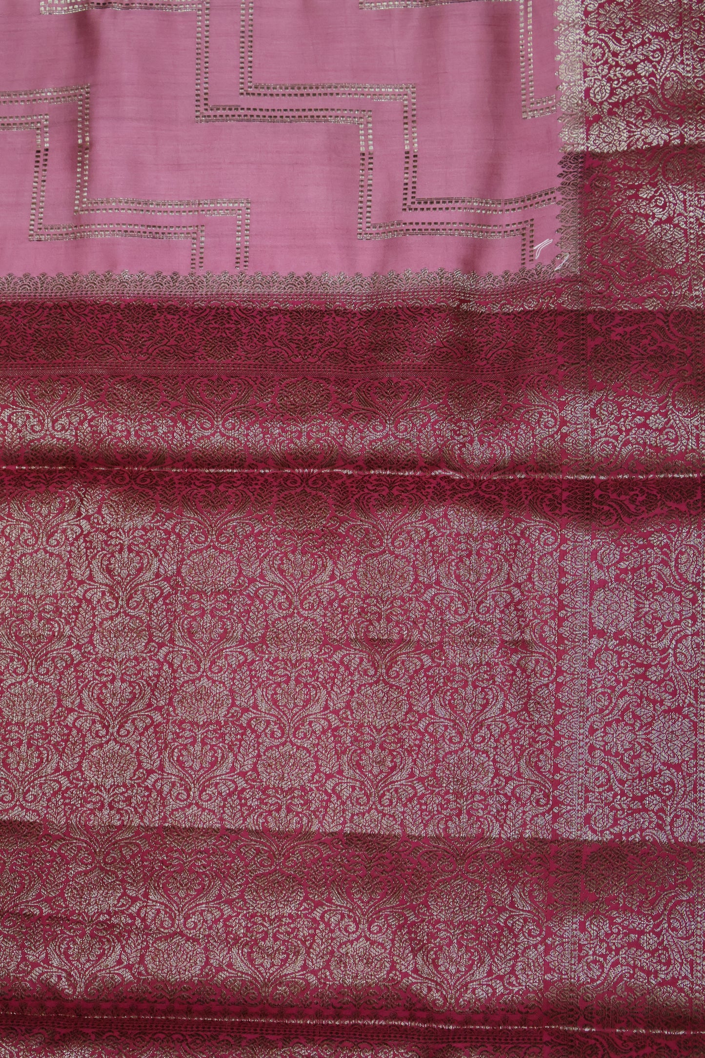 Pure Banarasi Saree Chiniya Silk -Dusky Rose