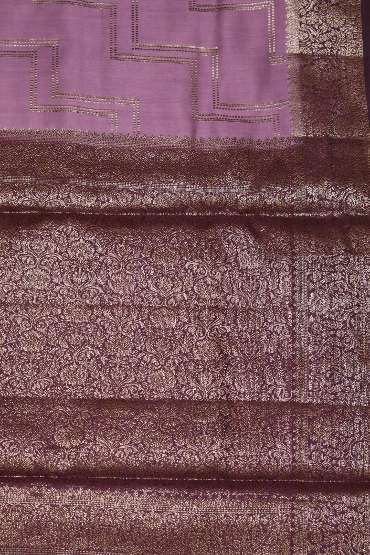 Pure Banarasi Saree Chiniya Silk -Purple