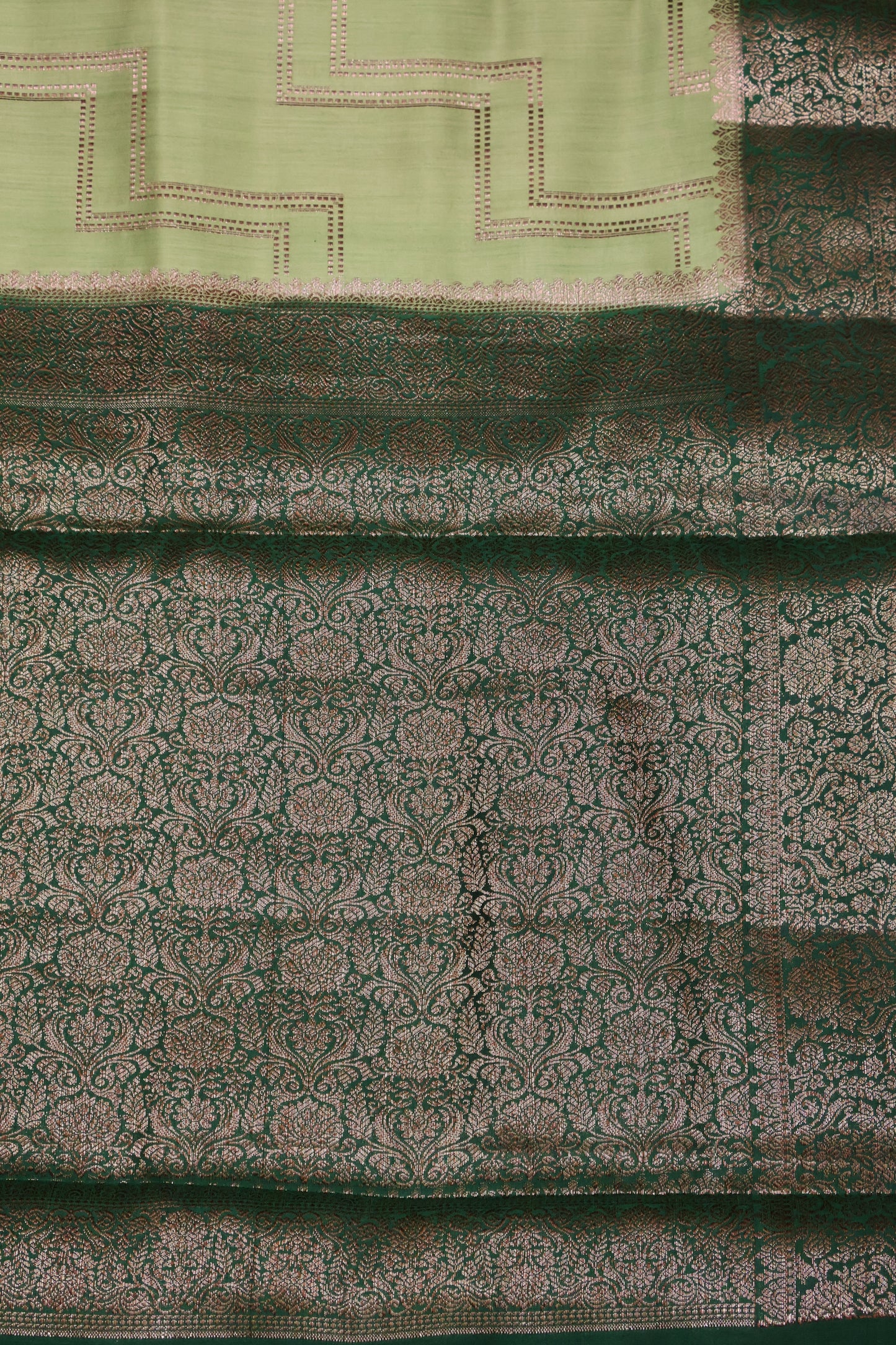 Pure Banarasi Saree Chiniya Silk -Light Green