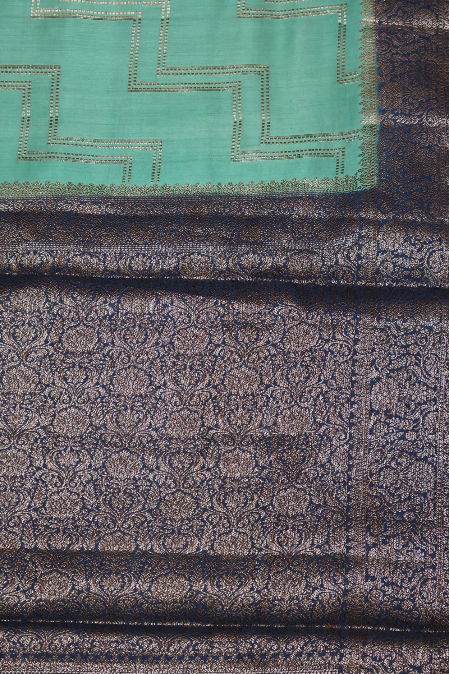 Pure Banarasi Saree Chiniya Silk - Teal Green