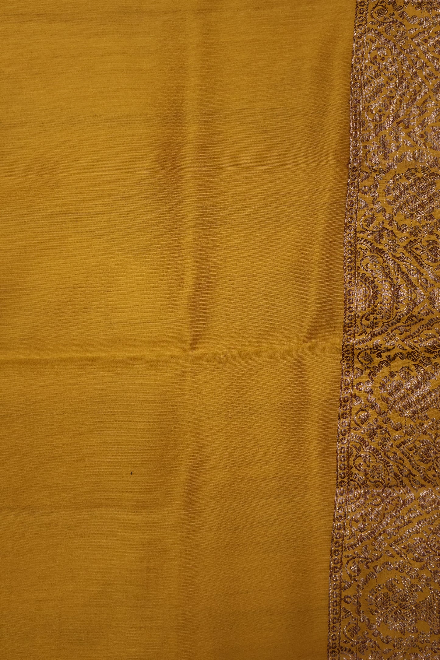 Pure Banarasi Saree Chiniya Silk - Mustard Diamond Motif