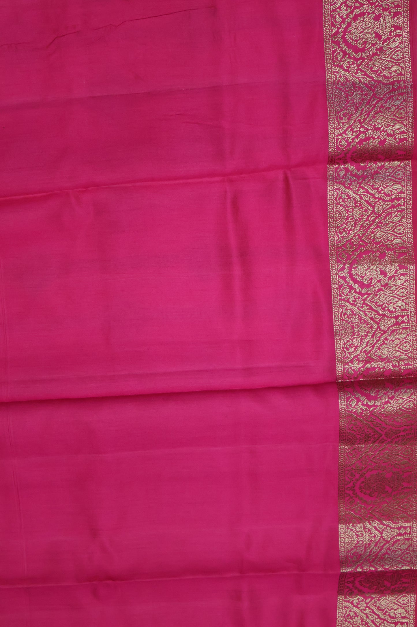 Pure Banarasi Saree Chiniya Silk - Rani Pink Diamond Motif