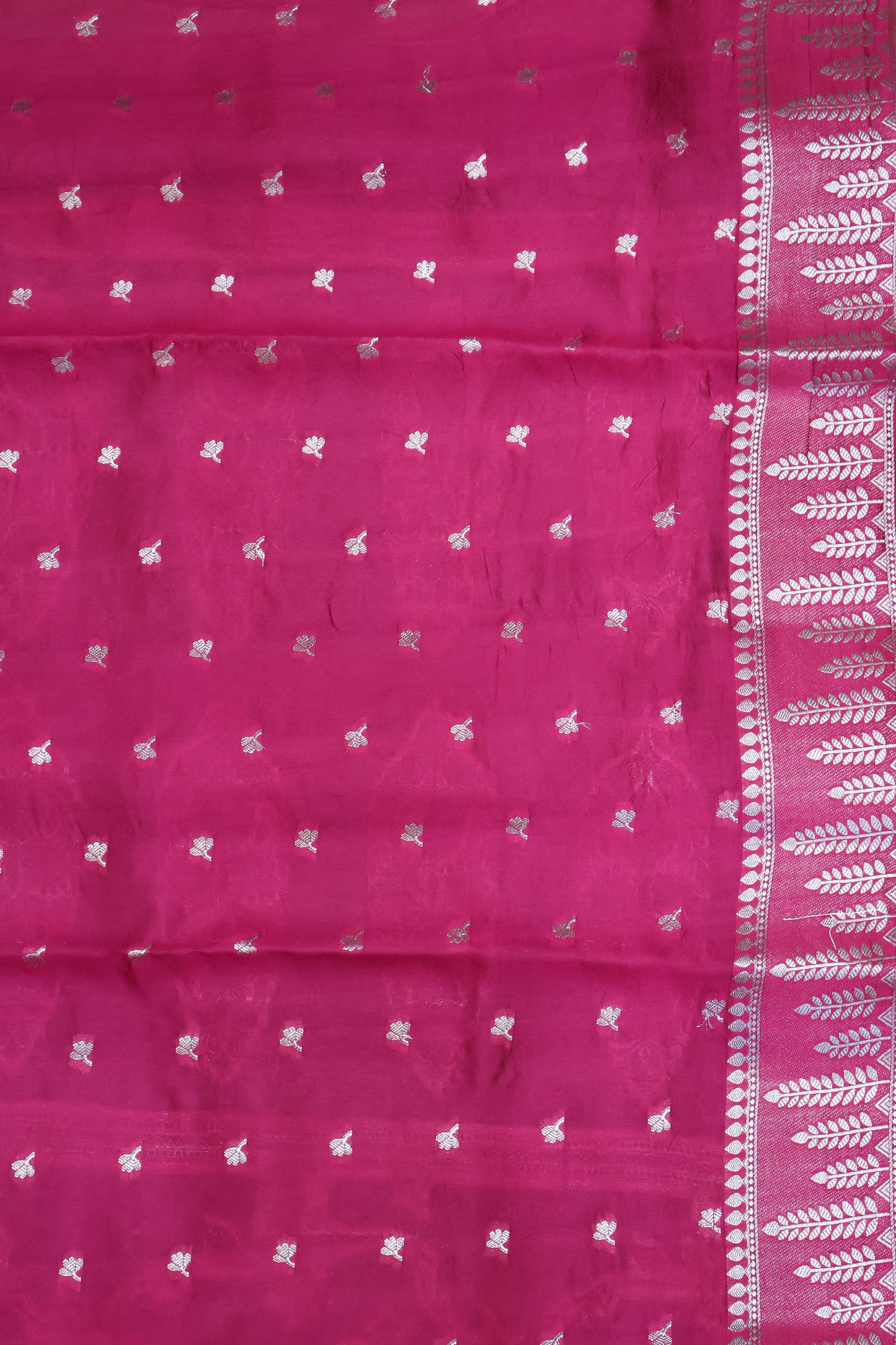 Banarasi Tussar - Purple Vineyard Pattern