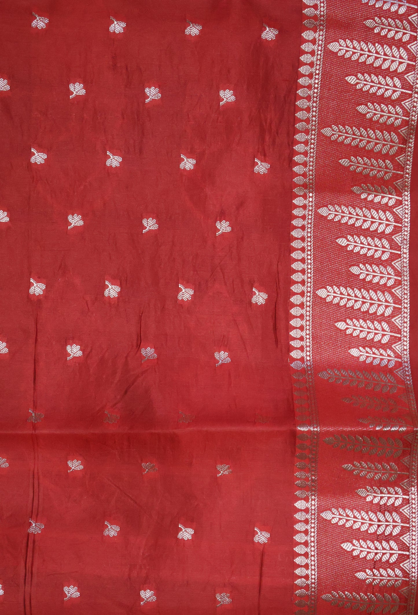 Banarasi Tussar - Ink Blue Vineyard Pattern