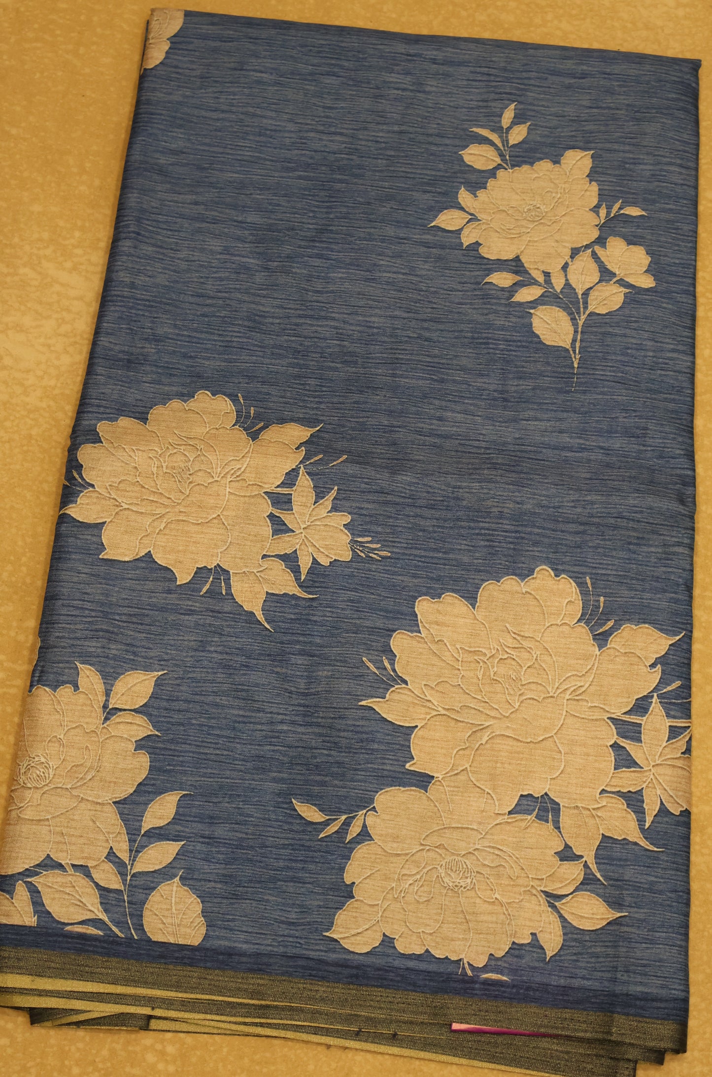 Semi Tussar Soft Saree - Blue