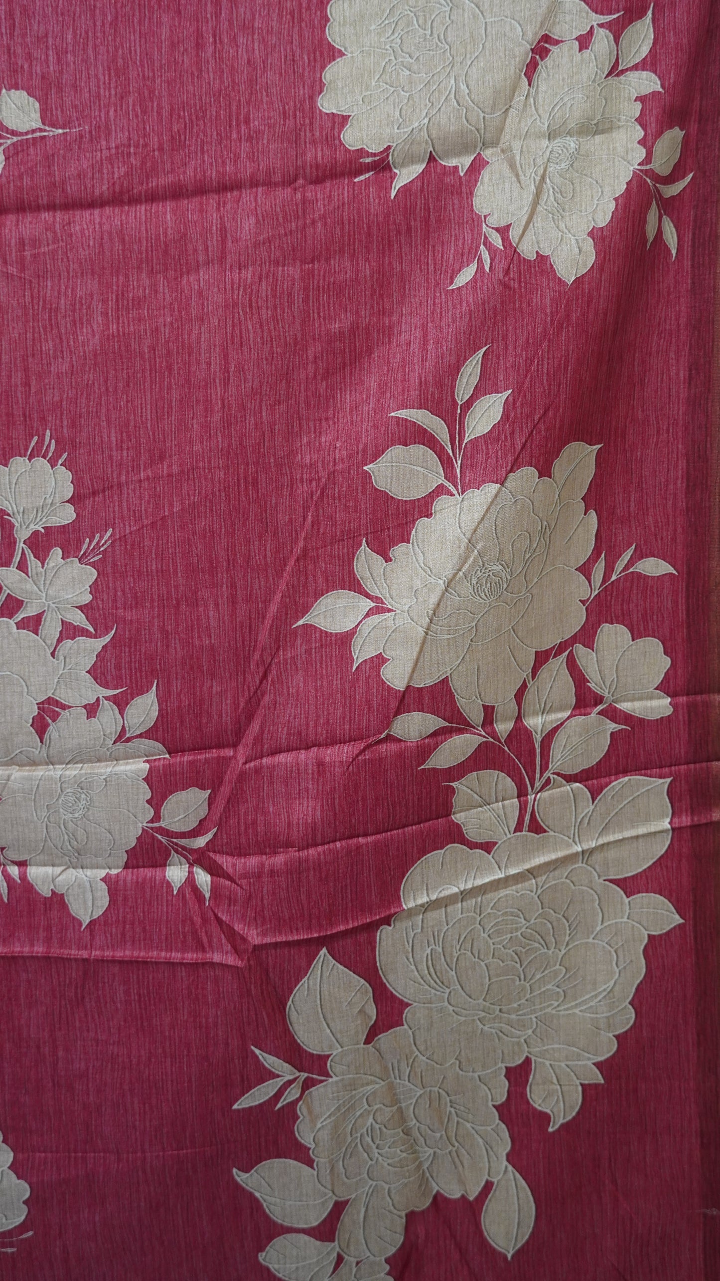 Semi Tussar Soft Saree - Red