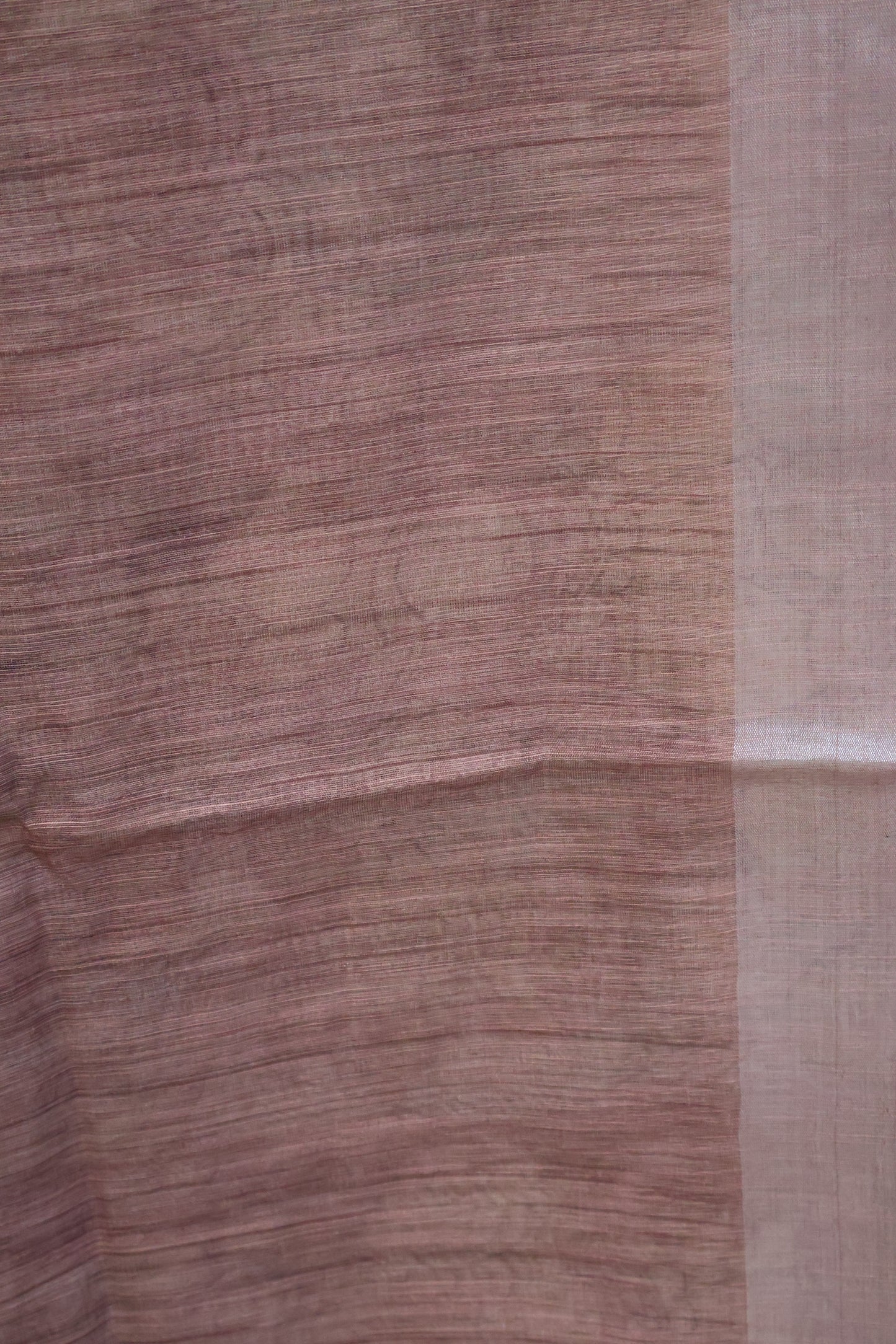 Semi Linen Saree - Penn kalamkari Pattern- Brown