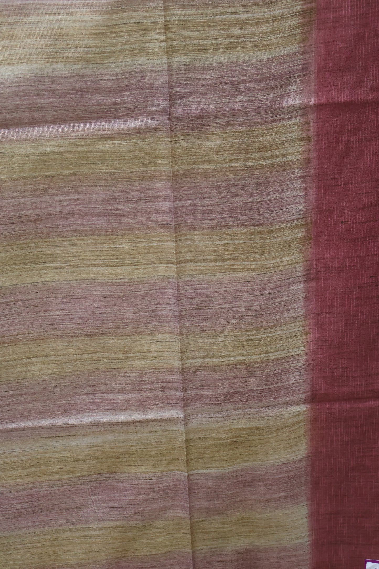 Tissue Tussar Saree-Hand Paint- Pink