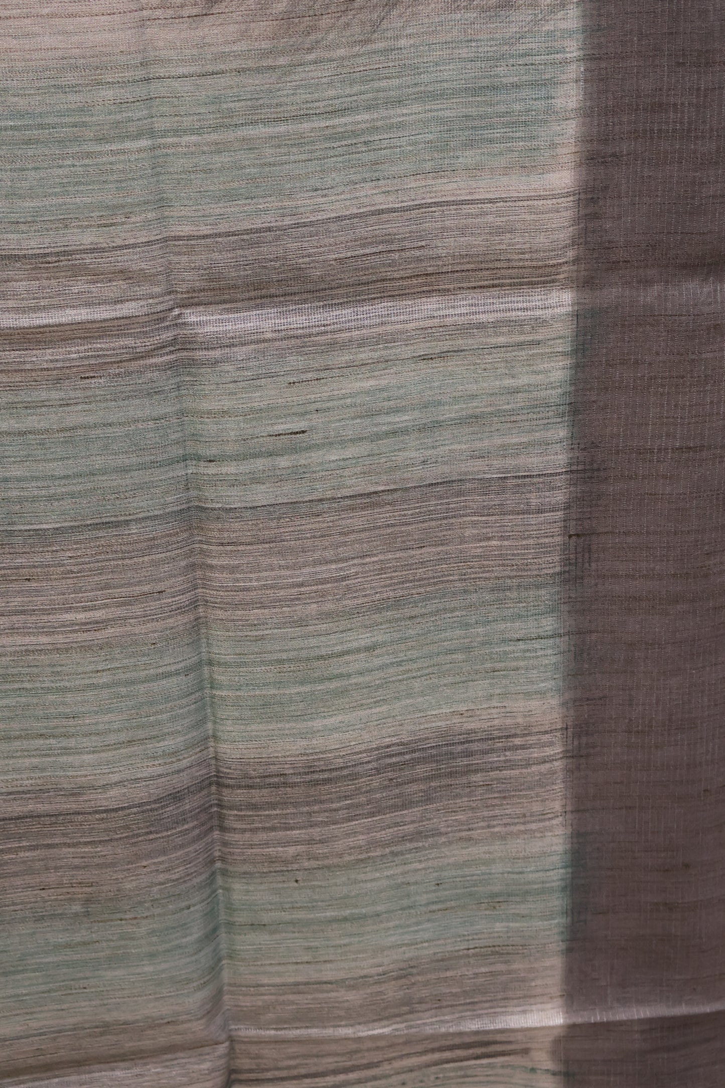 Tissue Tussar Saree-Hand Paint-Grey