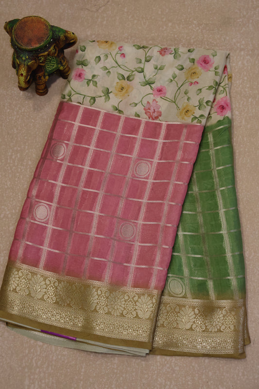Soft Viscose Saree-Pastle Pink