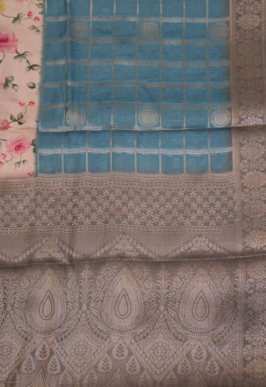 Soft Viscose Saree-Blue