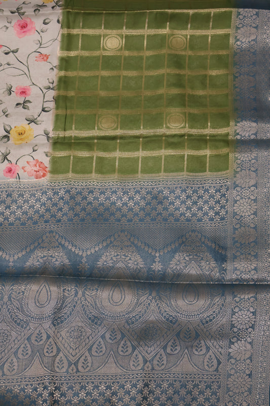 Soft Viscose Saree-Green