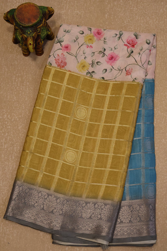 Soft Viscose Saree-Mustard