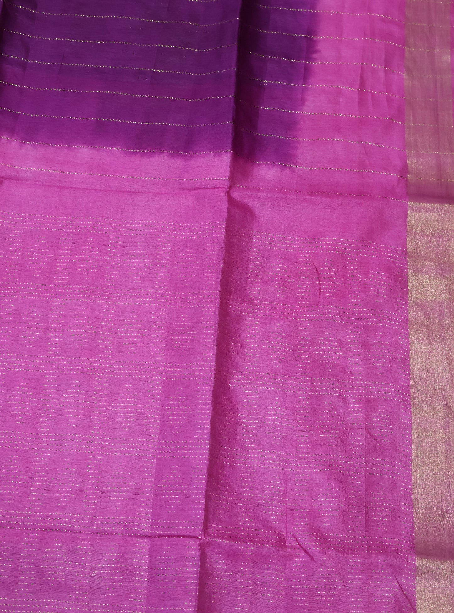 Semi Bhagalpur Tussar Saree-Purple Pink