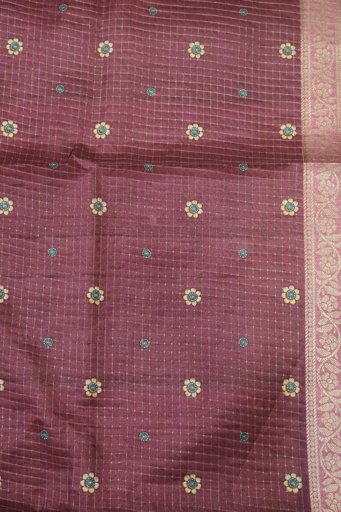 Semi Dola Silk Saree-Peach Kalamkari Zari
