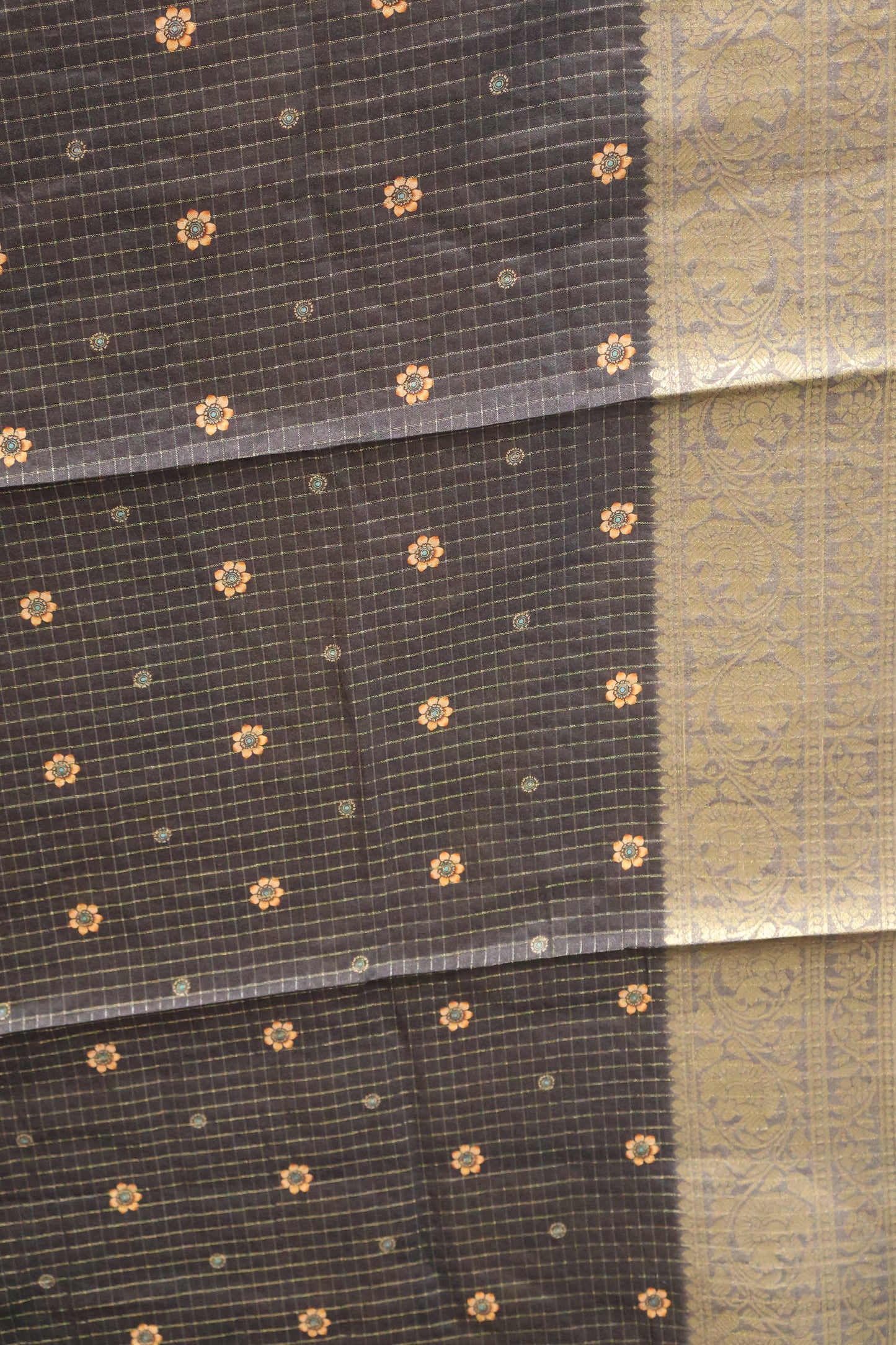 Semi Dola Silk Saree-Brick Red Kalamkari Zari