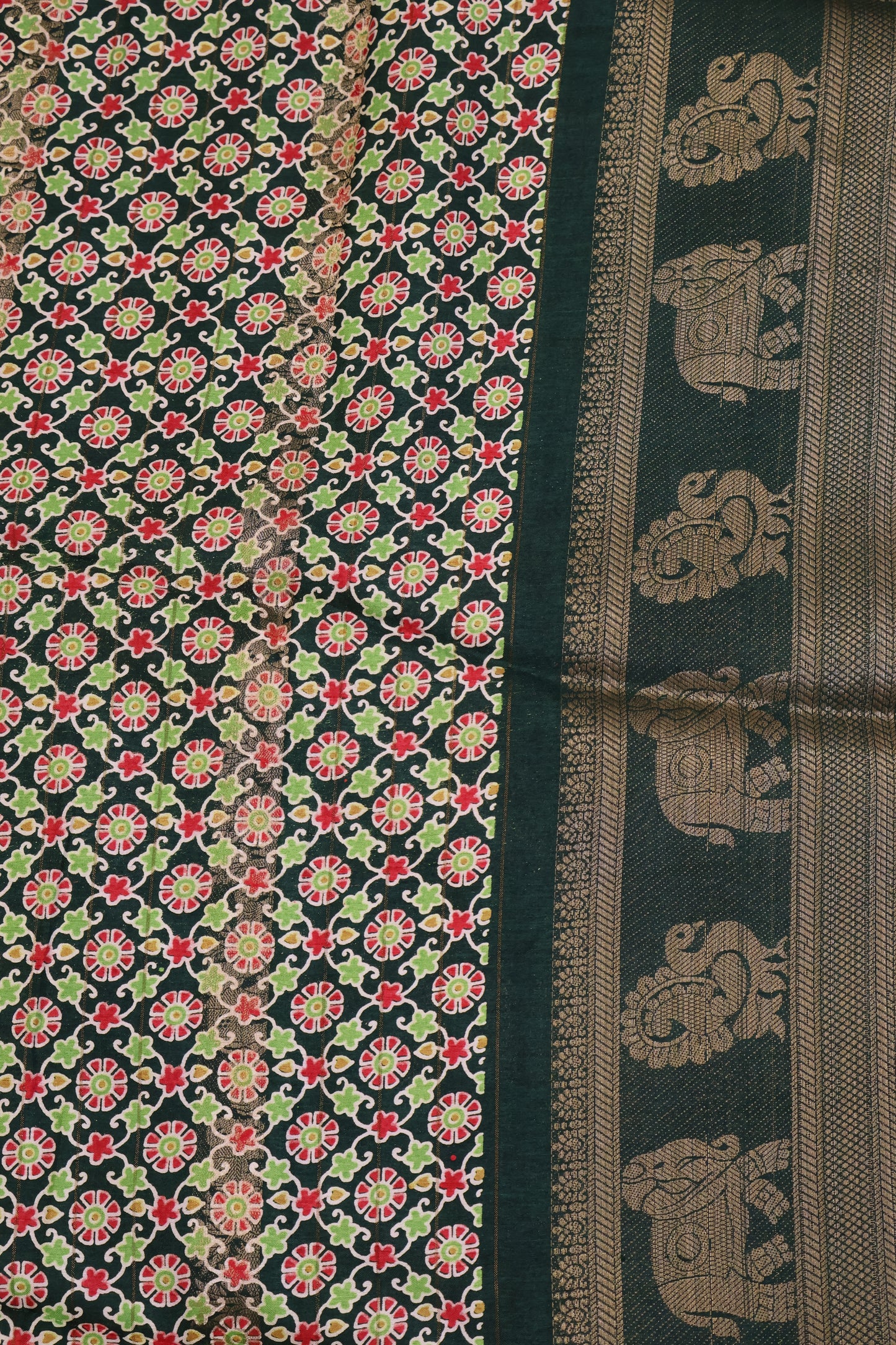 Semi Dola Silk Saree-Red