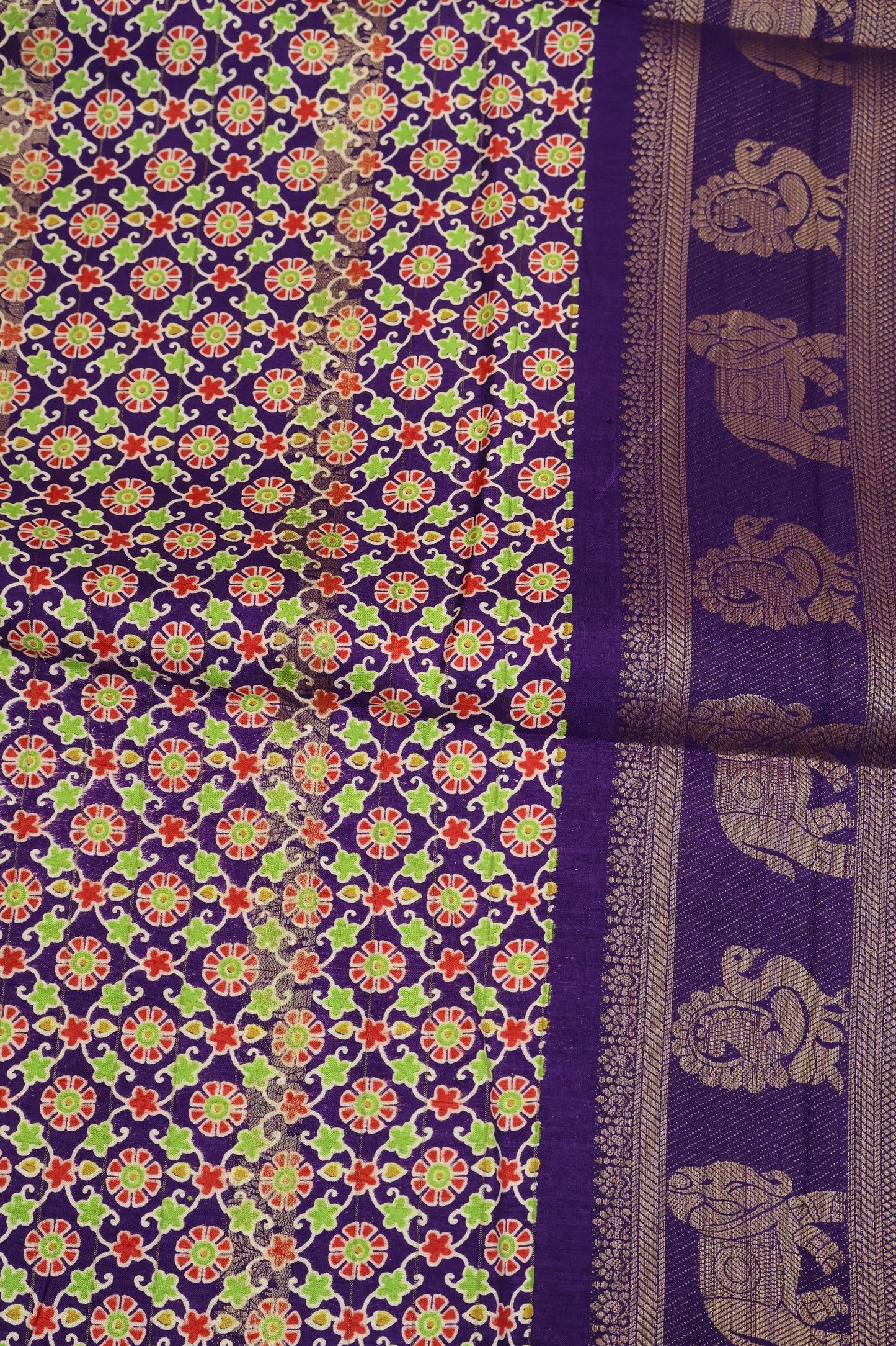 Semi Dola Silk Saree-Purple
