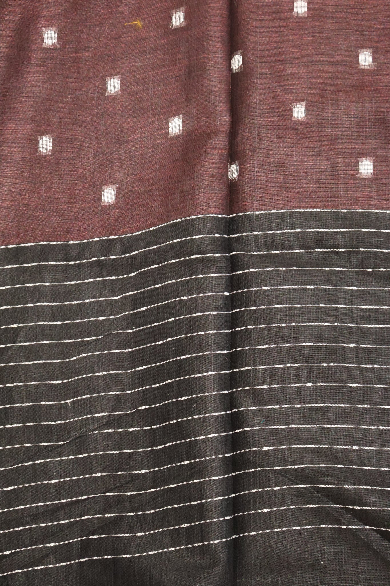 Linen Saree -Round Butta-Arakku