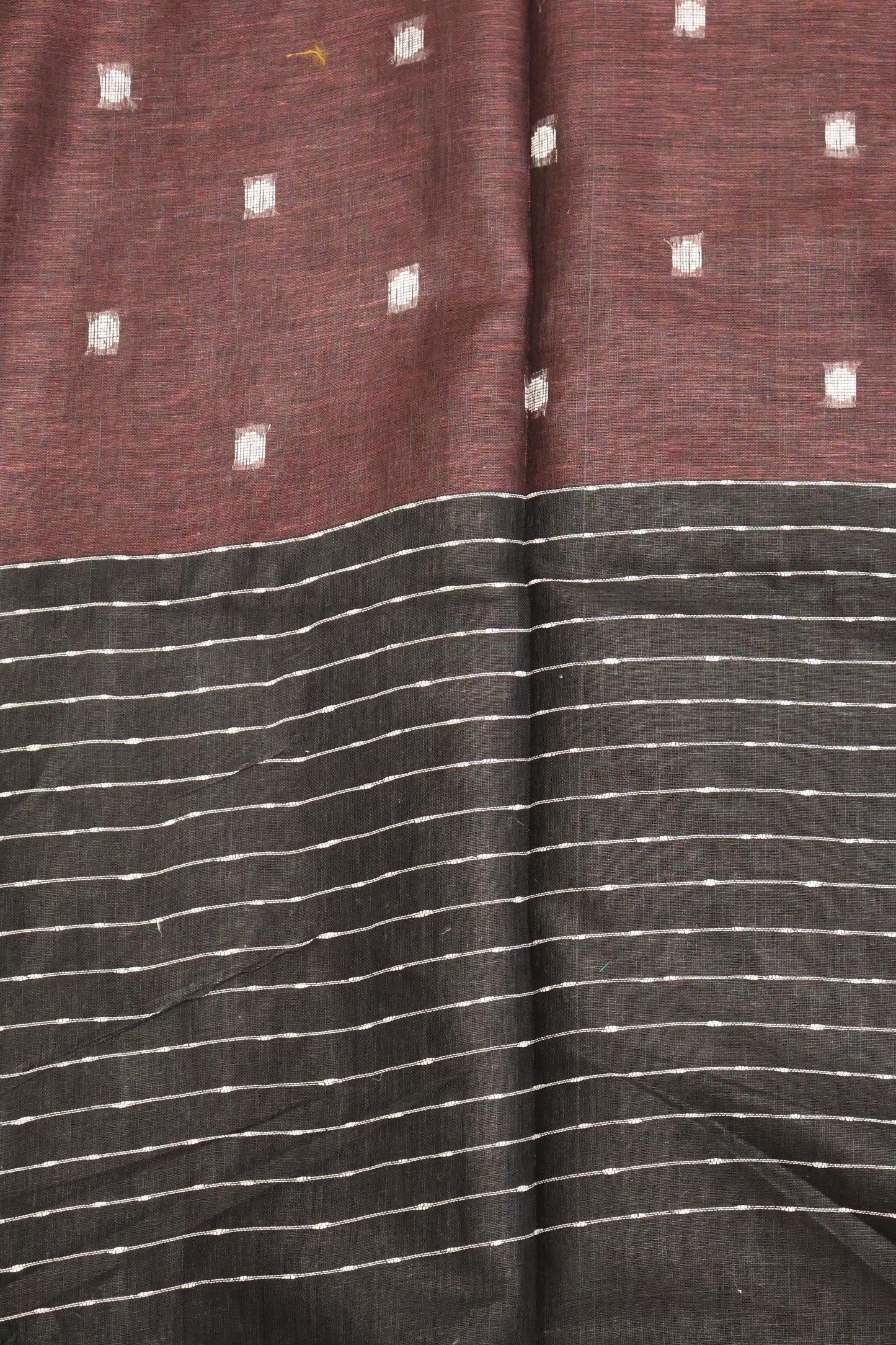 Linen Saree -Round Butta-Arakku