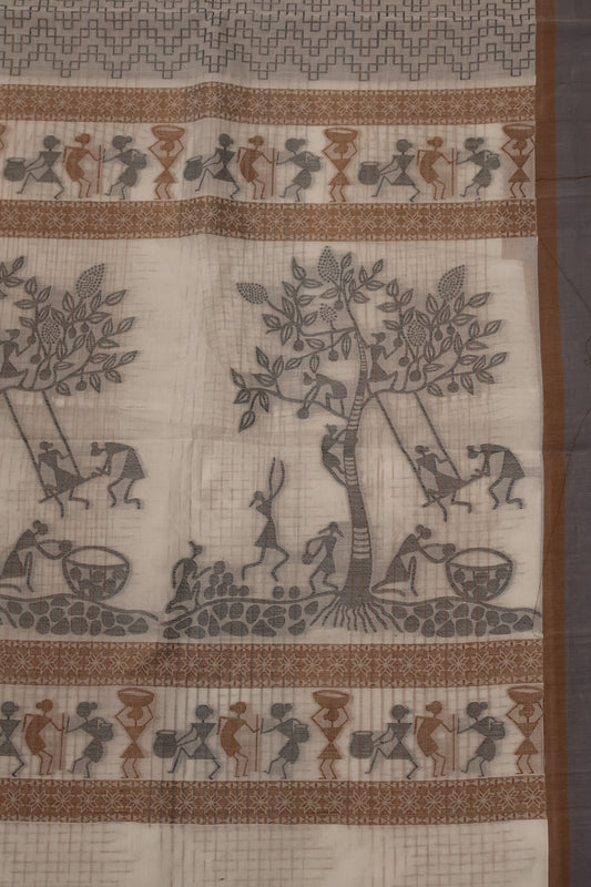 Mercerized Cotton -Village Setup-White