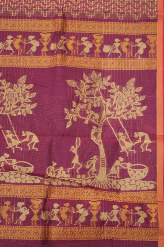 Mercerized Cotton -Village Setup-Magenta
