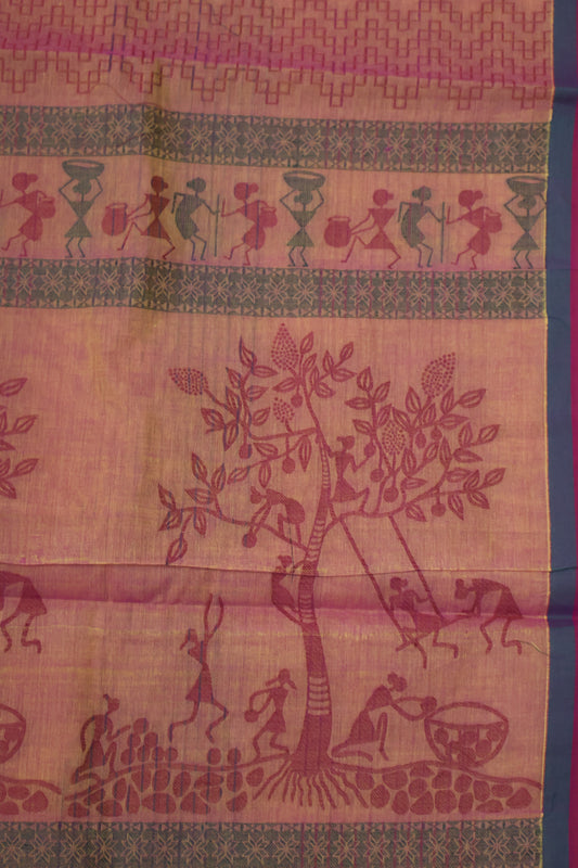 Mercerized Cotton -Village Setup-Peach