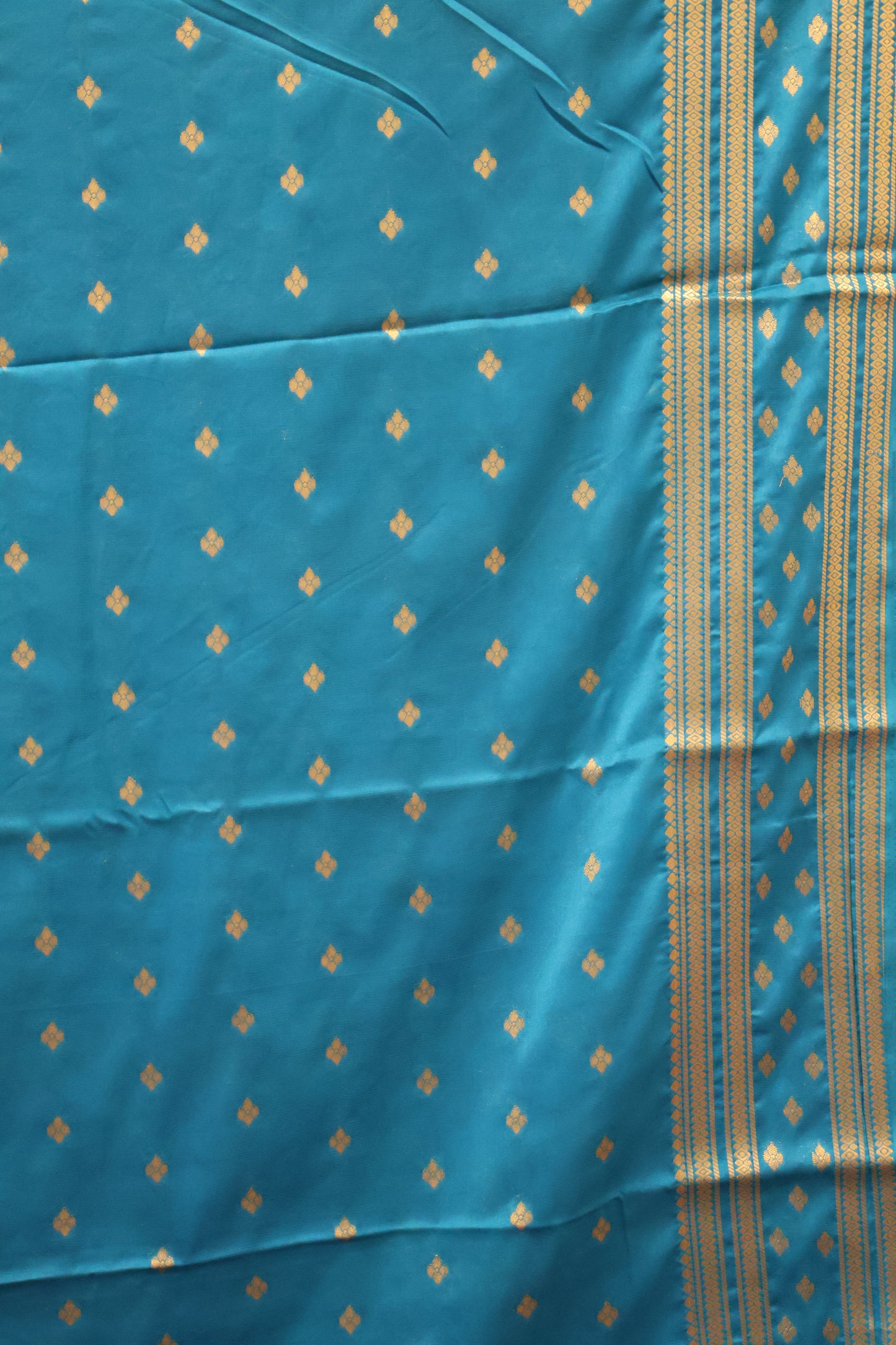 Semi Mysore Silk Saree-Maroon-Peacock Floral Buta