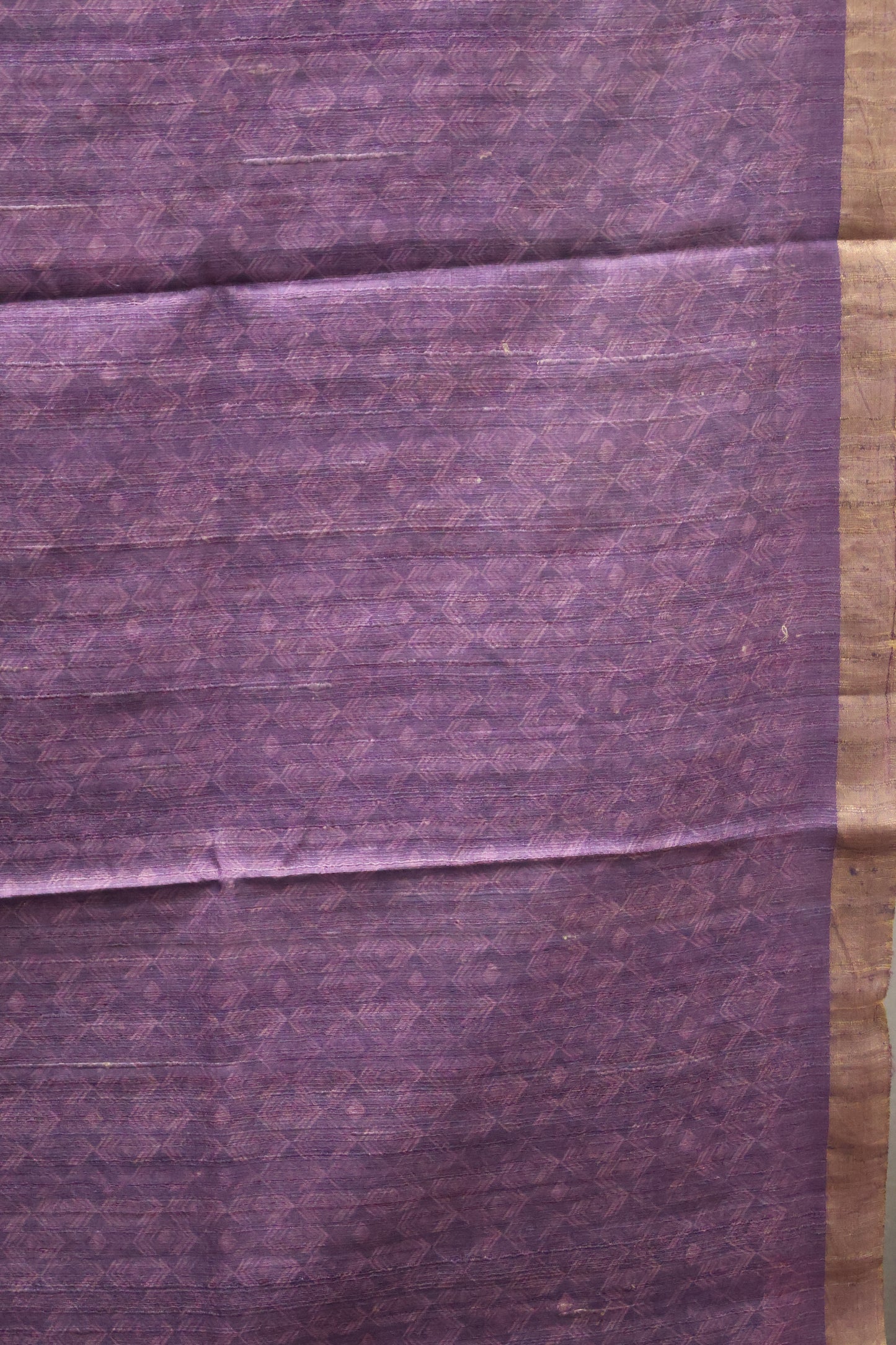 Pure Matka Tussar Saree-purple Crane Colorful Theme Print