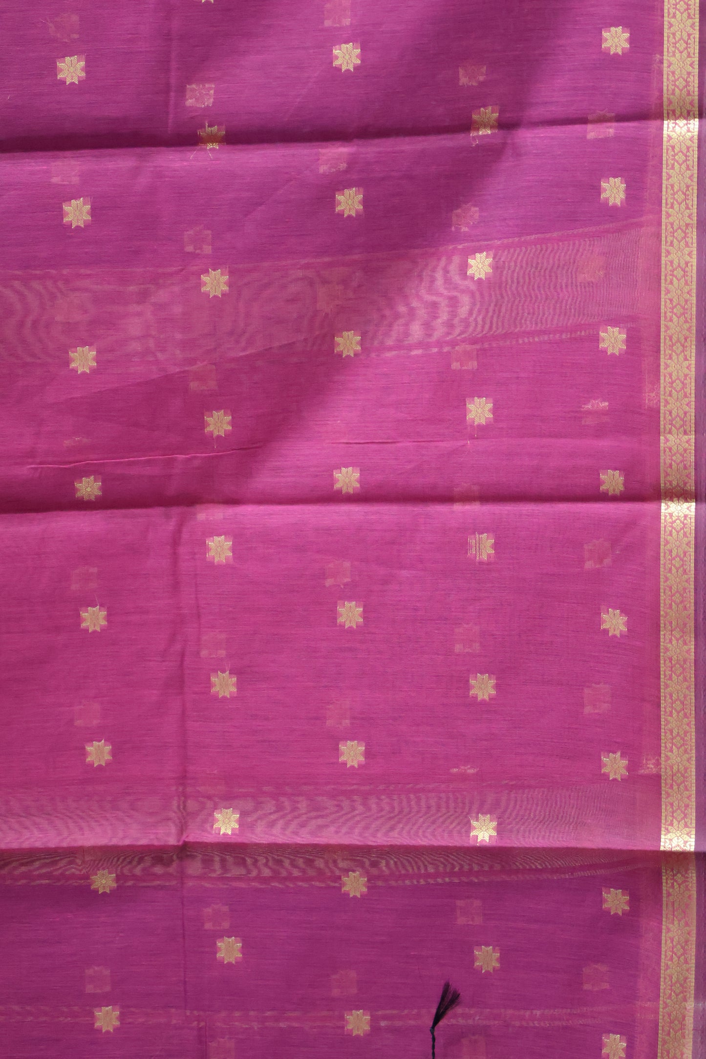 Maheswari Cotton Saree - Voilet Star Zari Buta