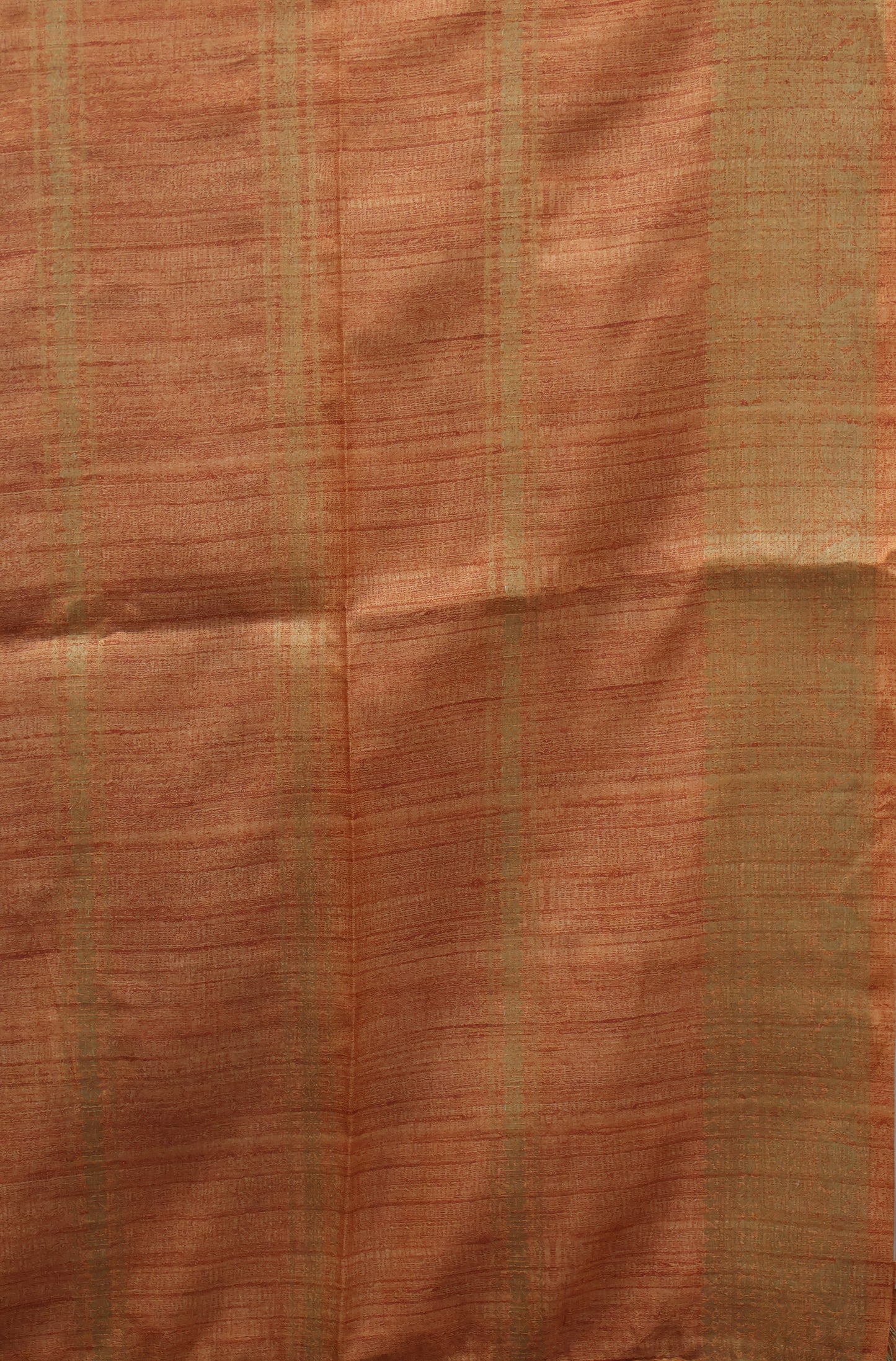 Semi Tussar Saree Kalamkari Print-Brick Red