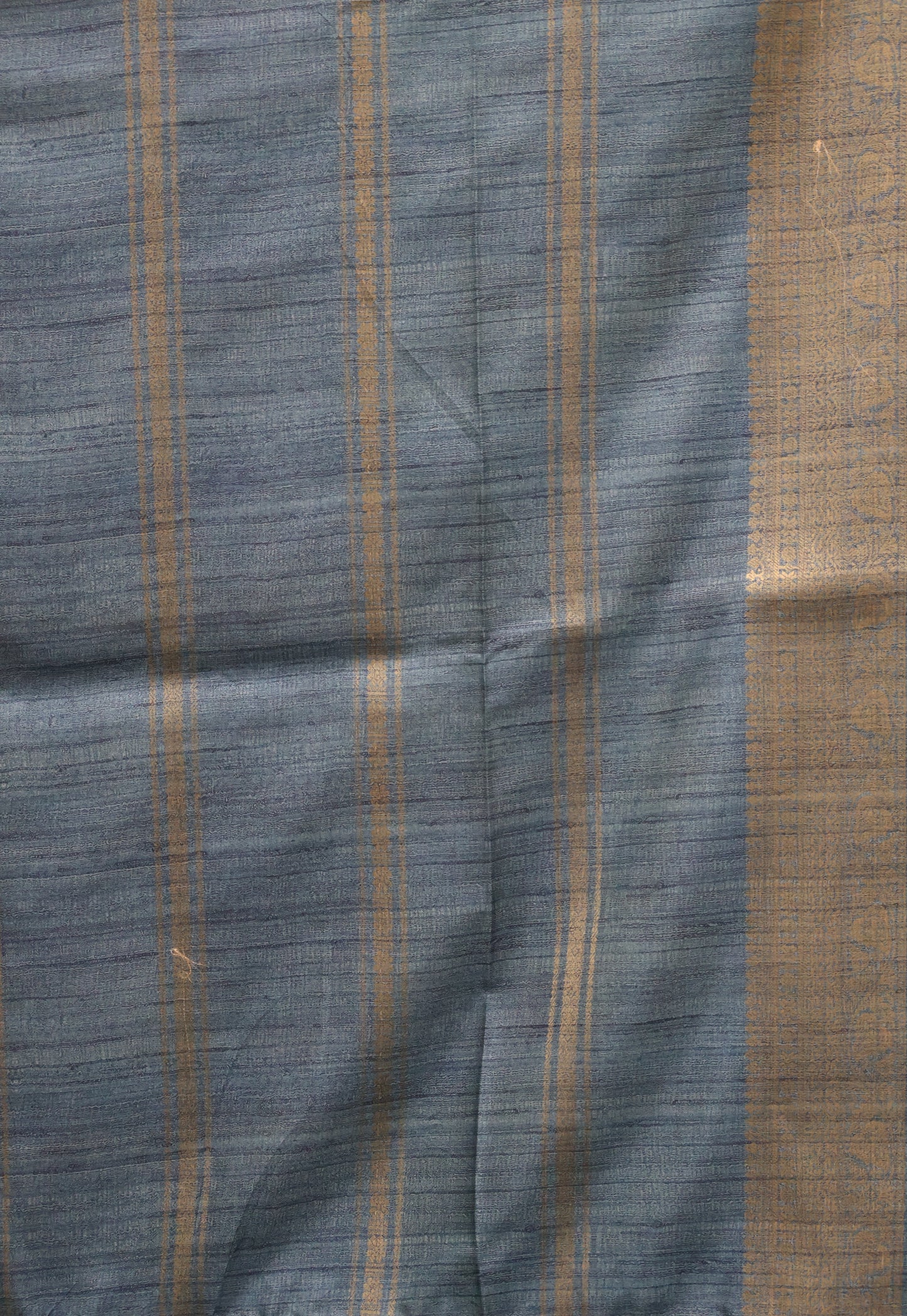 Semi Tussar Saree Kalamkari Print-Green