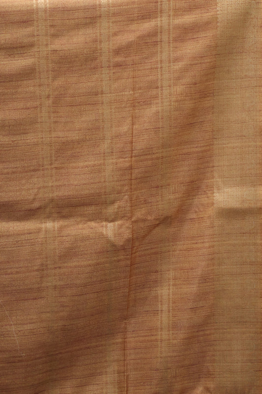 Semi Tussar Saree Kalamkari Print-Purple