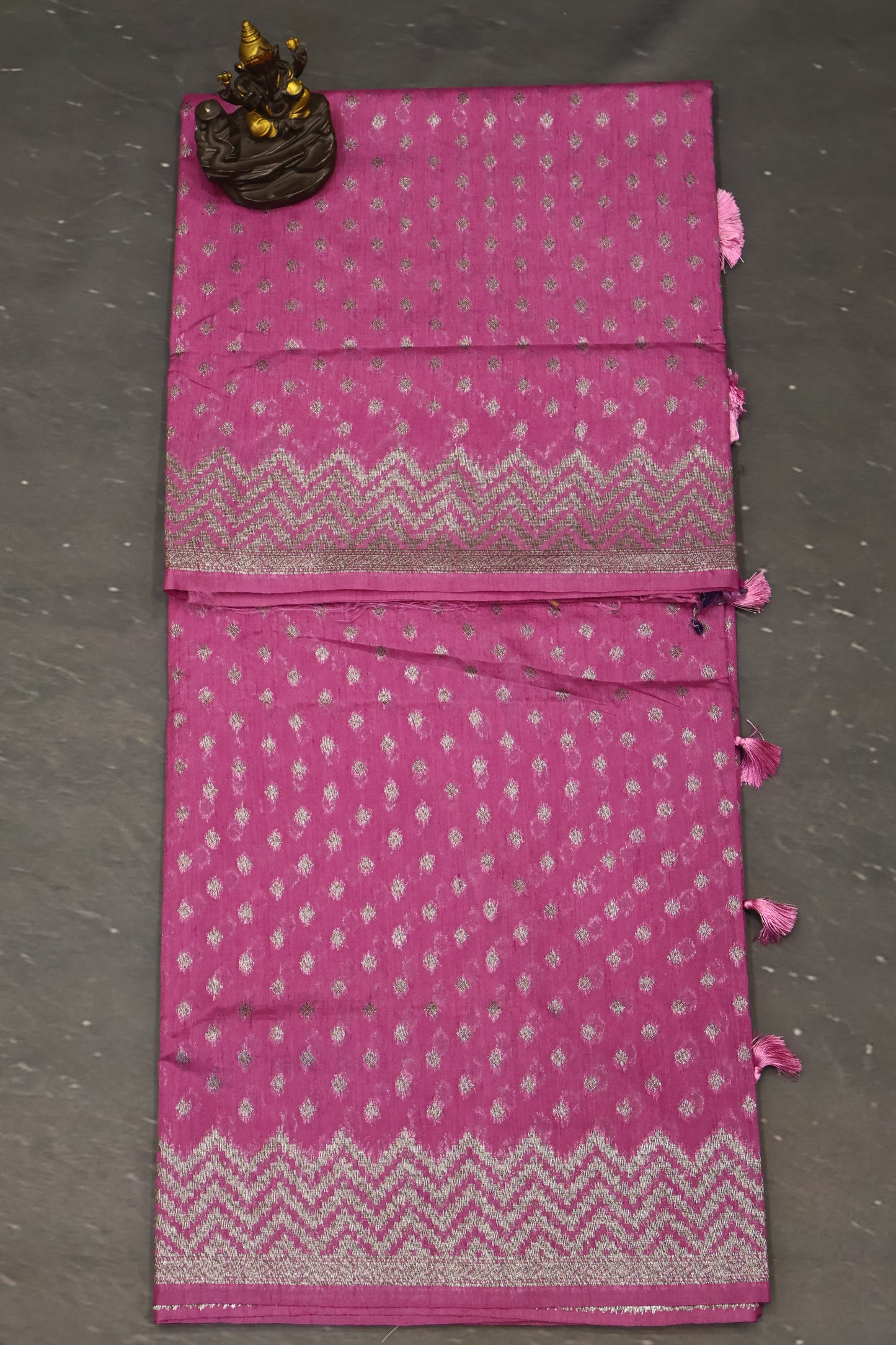 Semi Tussar Saree -Purple