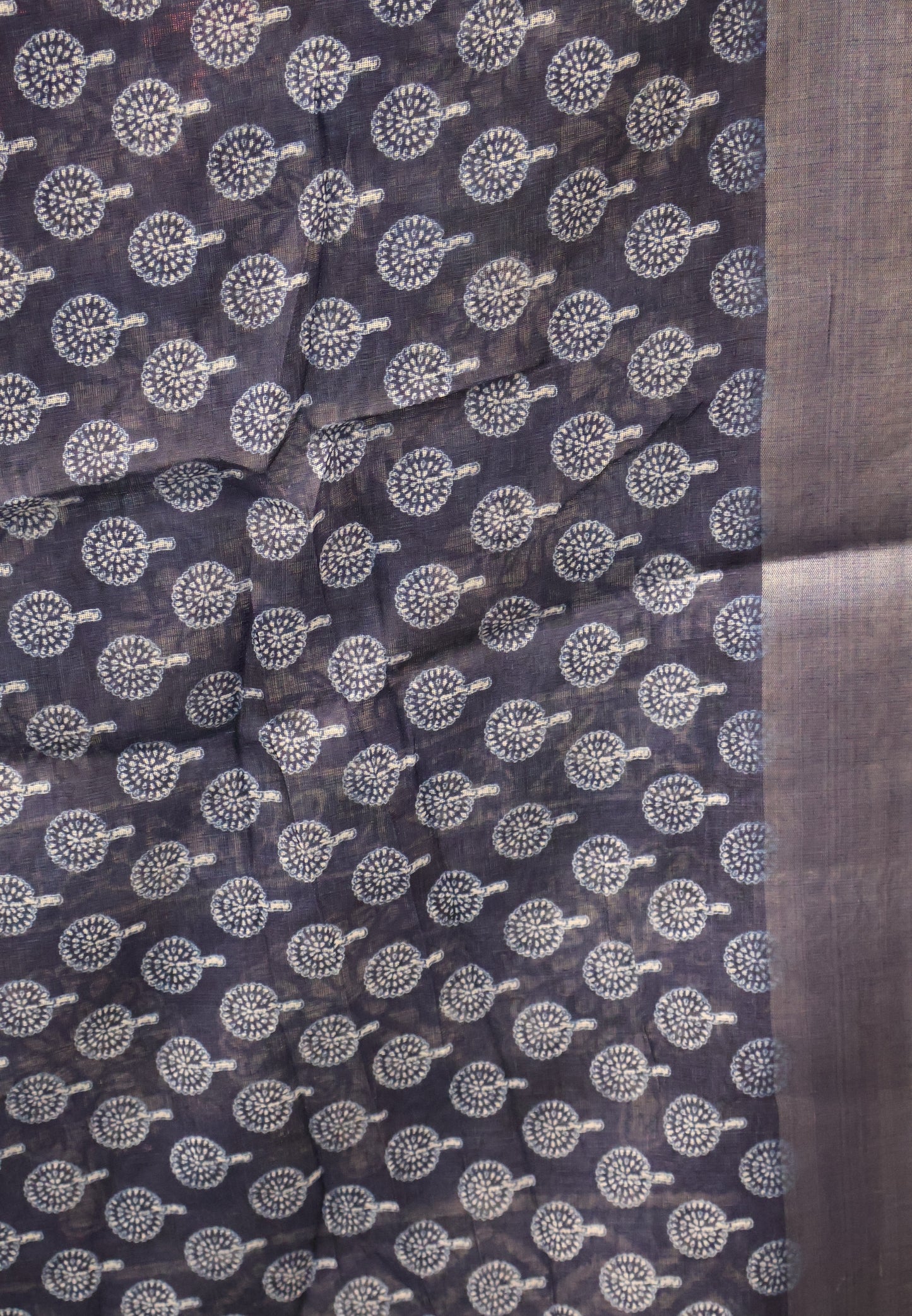 Indigo Linen - Blue Tree Digital Print