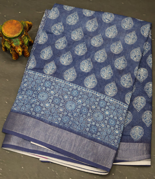 Semi Linen - Blue Thilagam