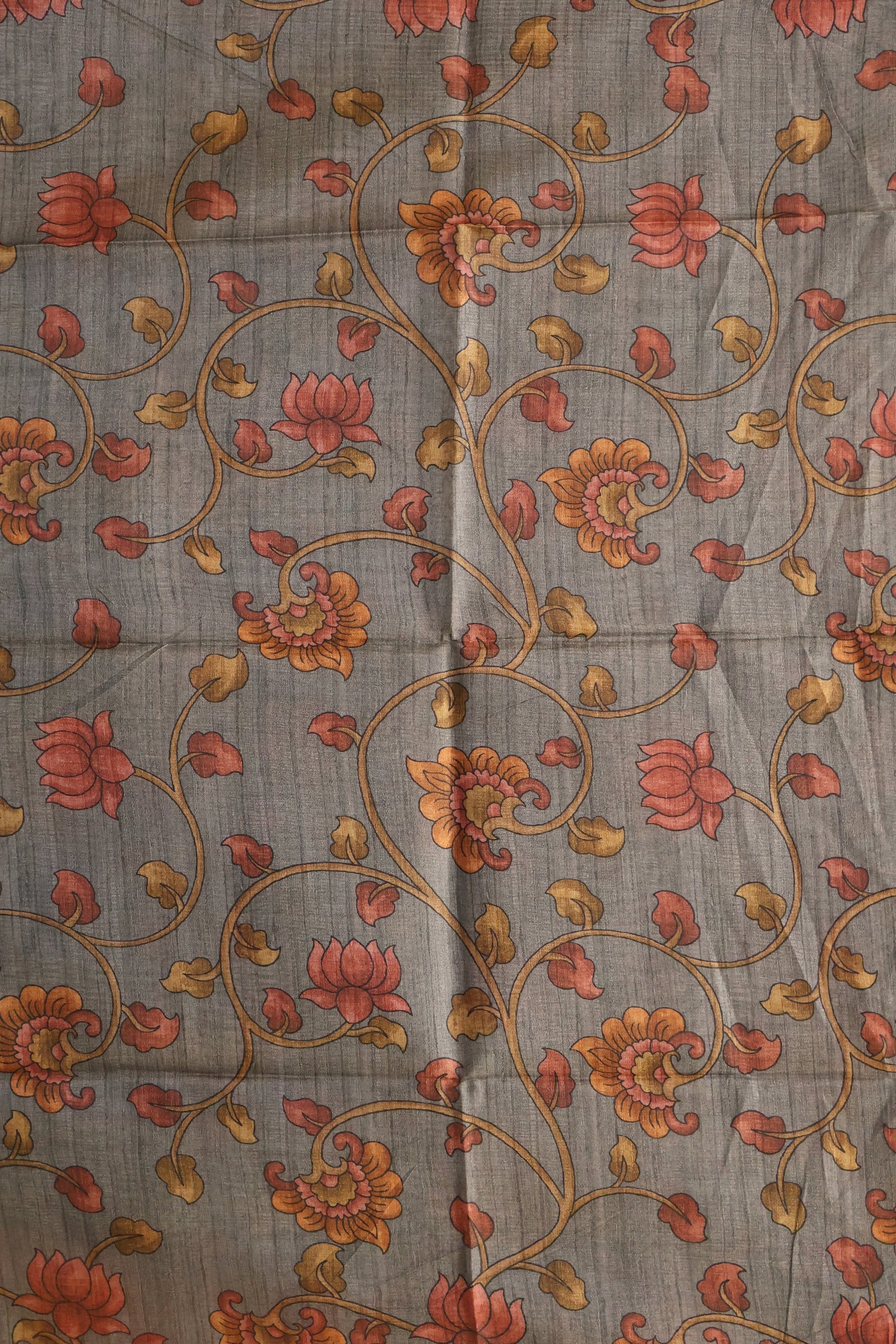 Tussar Saree Zari work- Mustard