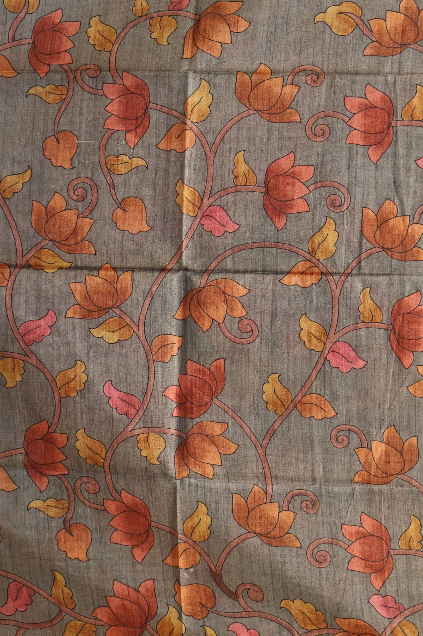 Tussar Saree Zari Zigzag Pattern - Mustard
