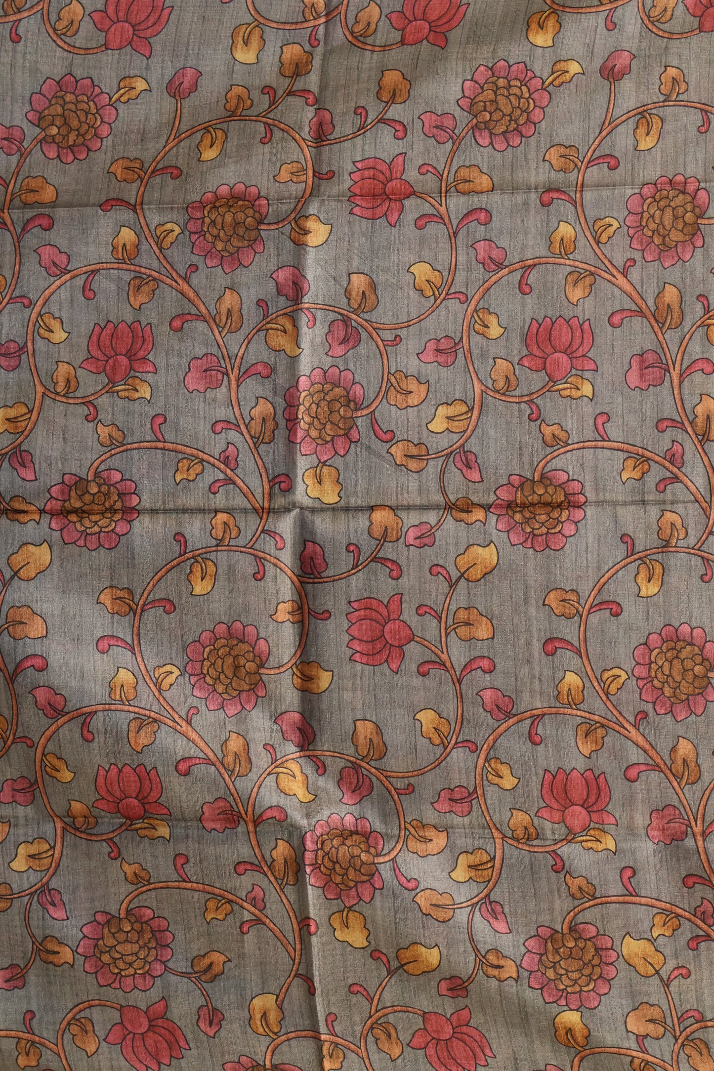 Tussar Saree Zari Peacock Pattern -Pink