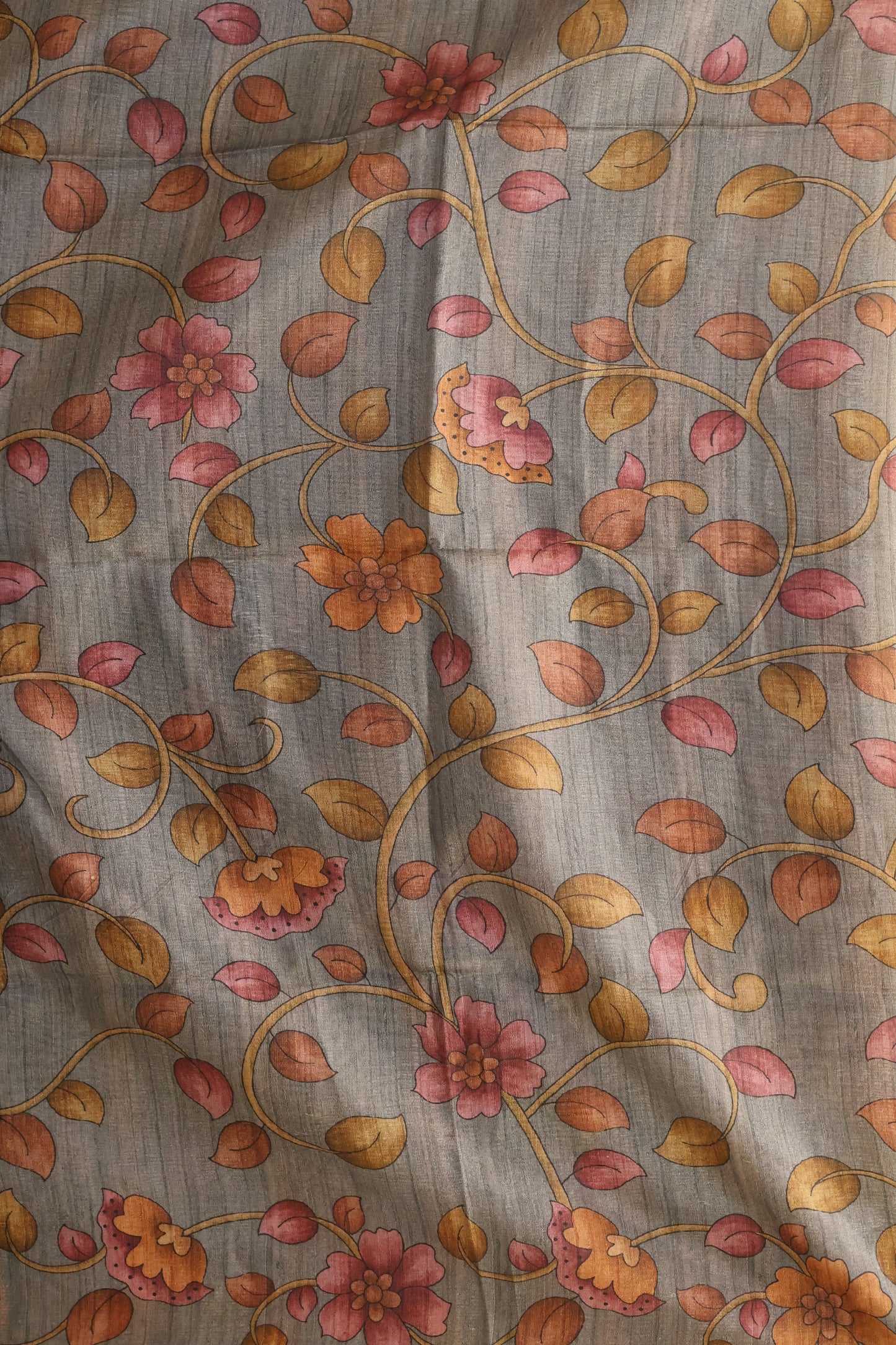 Tussar Saree Zari Peacock Pattern -Mustard