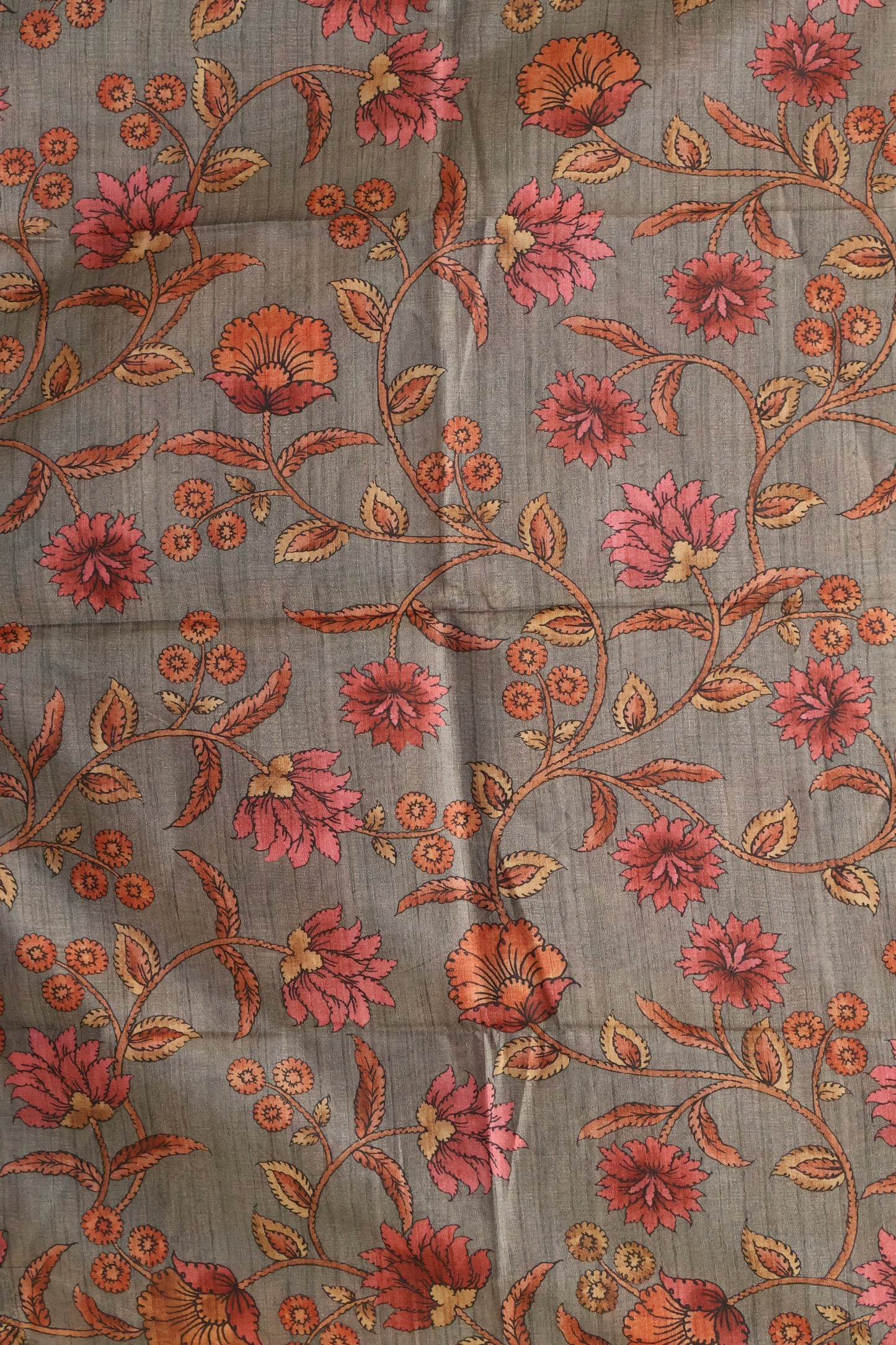 Tussar Saree Zari Manga Pattern - Pink
