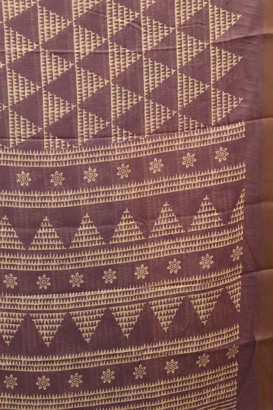 Dola Silk Saree Pyramid Pattern-Lavender