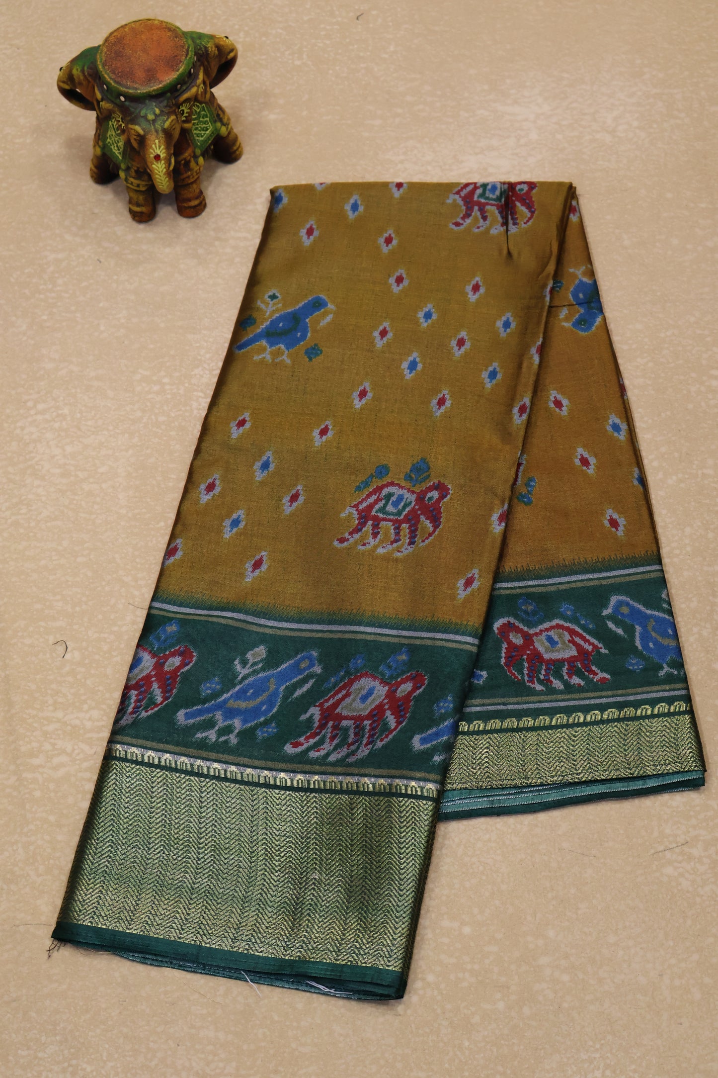 Dola Silk Saree -Mustard