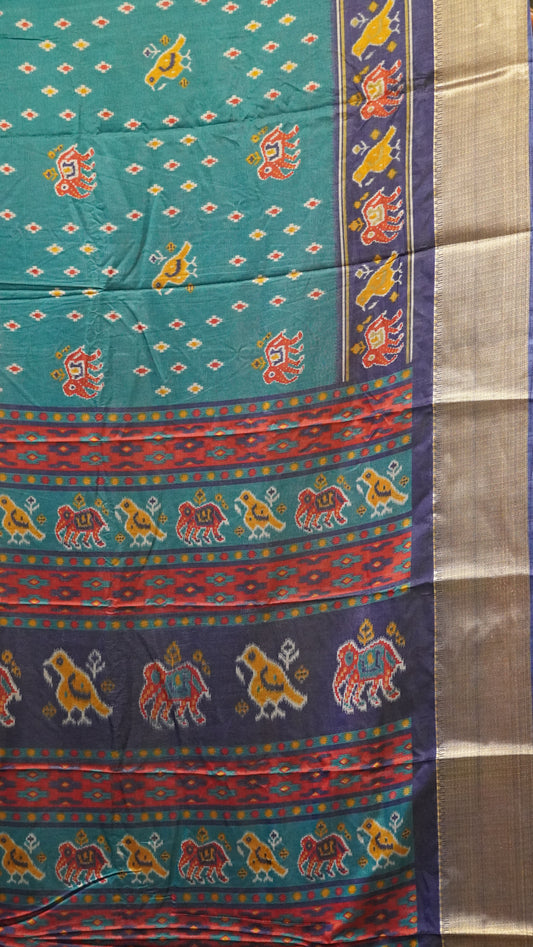Dola Silk Saree - Peacock Blue