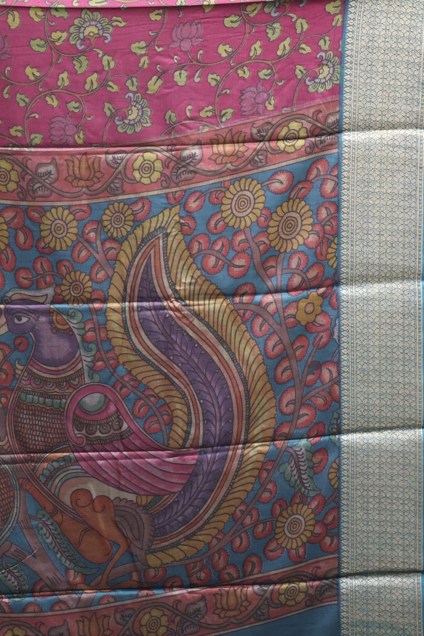 Dola Silk Saree Vine motif-Purple