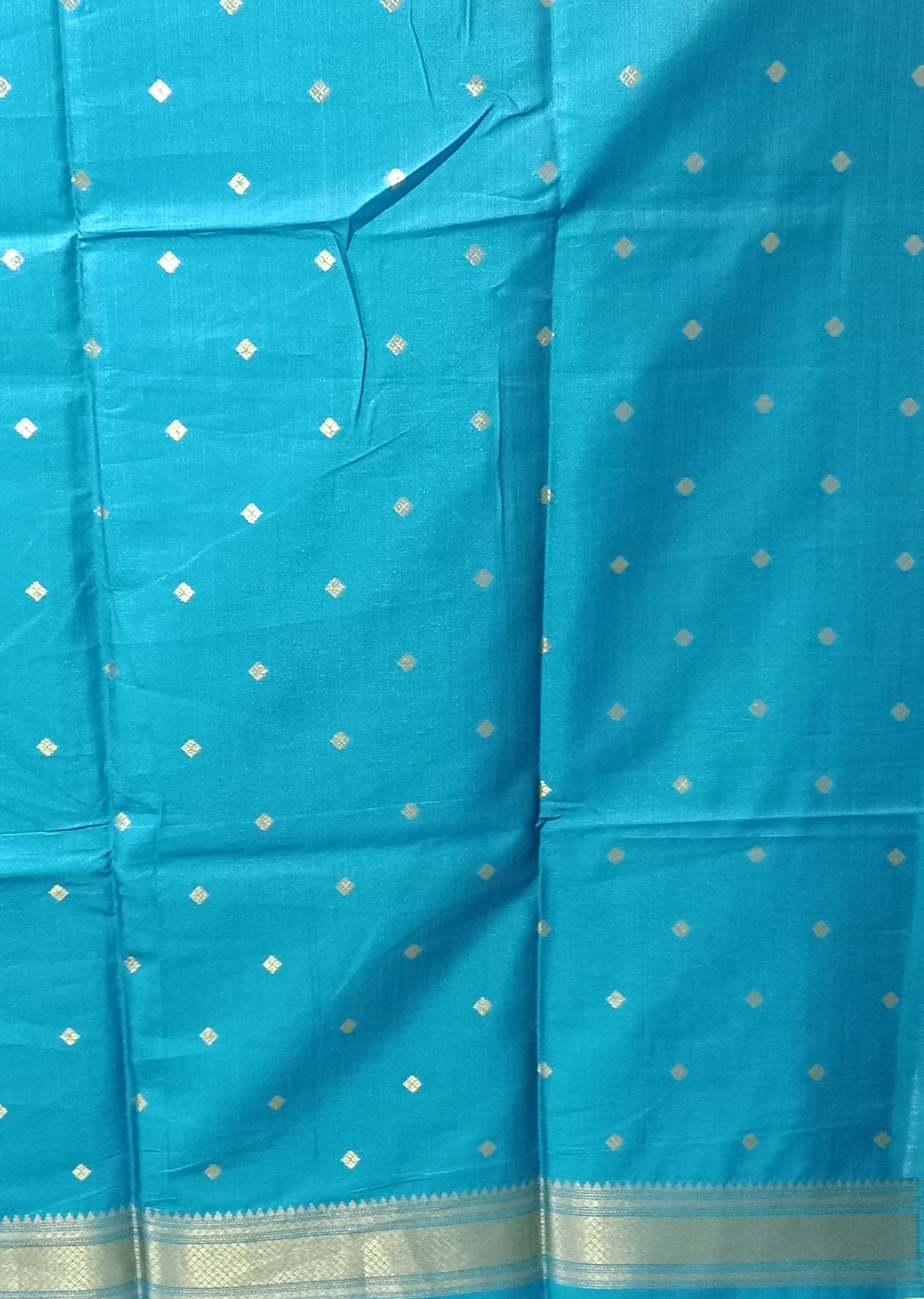 Soft Tussar Saree-Blue Paithani Design