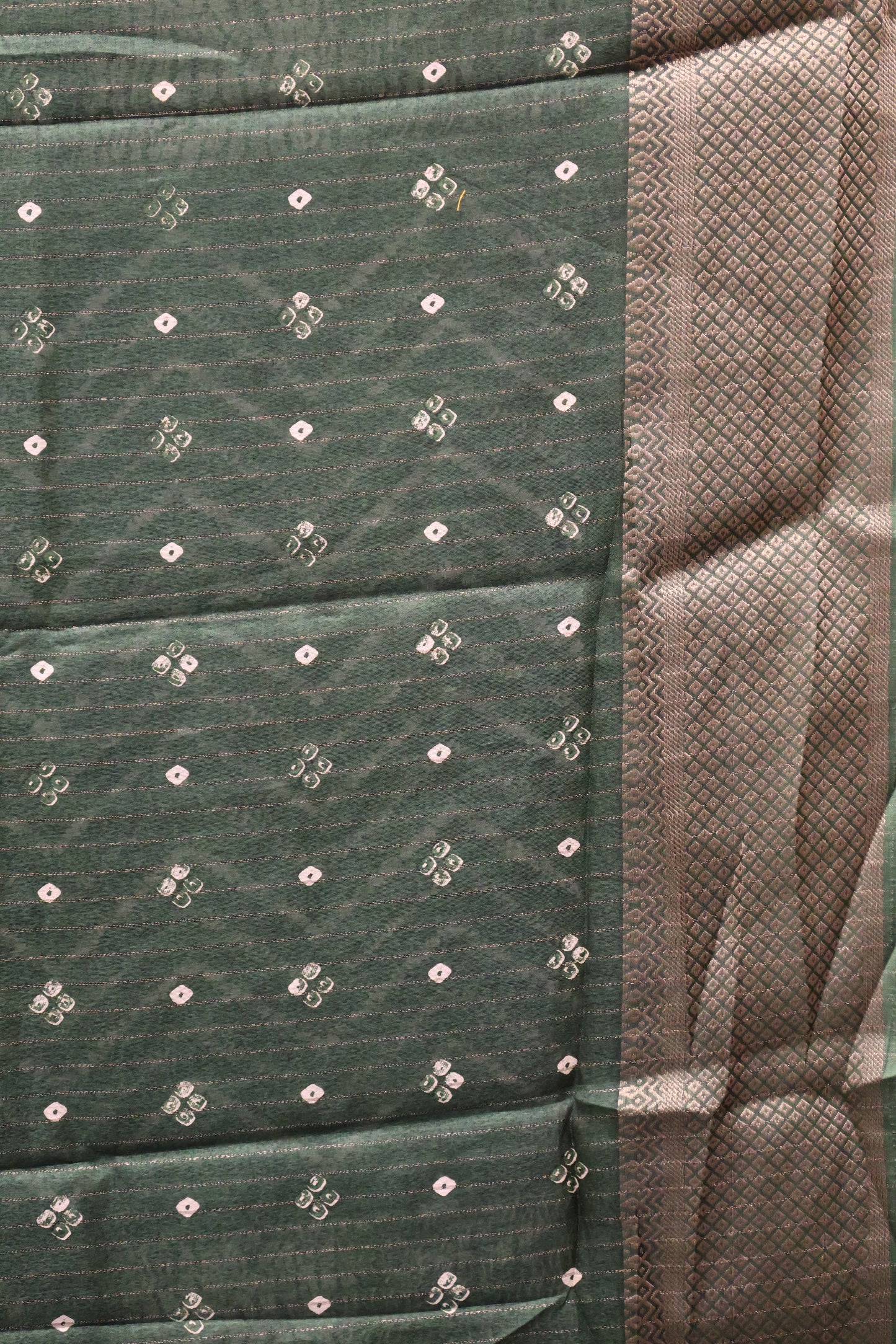 Dola Silk Saree Zari Lines-Green