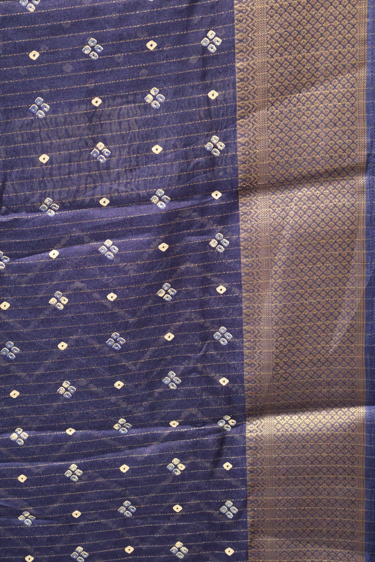 Dola Silk Saree Zari Lines-Blue