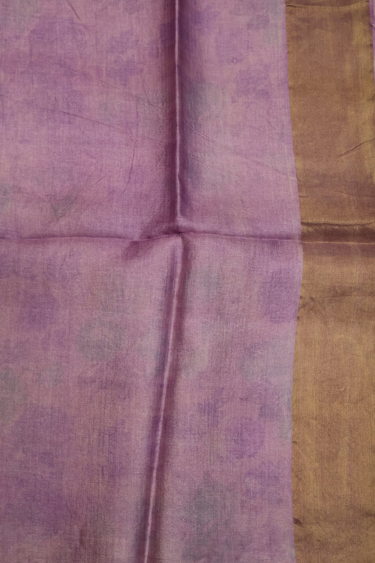 Pure Tussar Saree - Sandal Floral