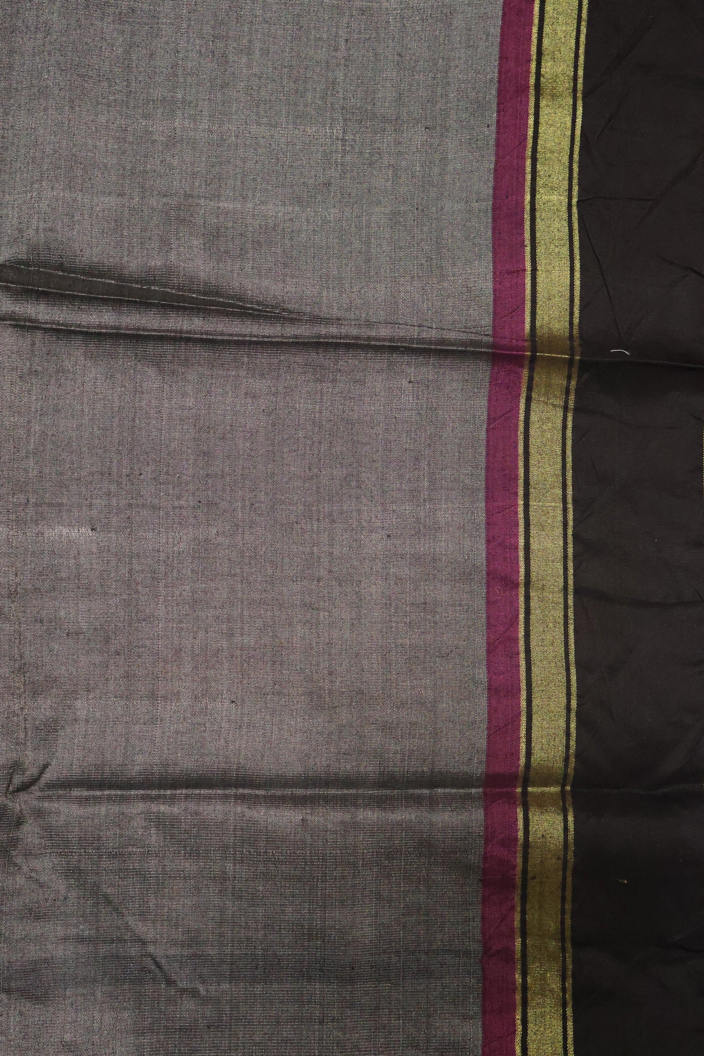 Pure Tussar Saree - Brown-Black